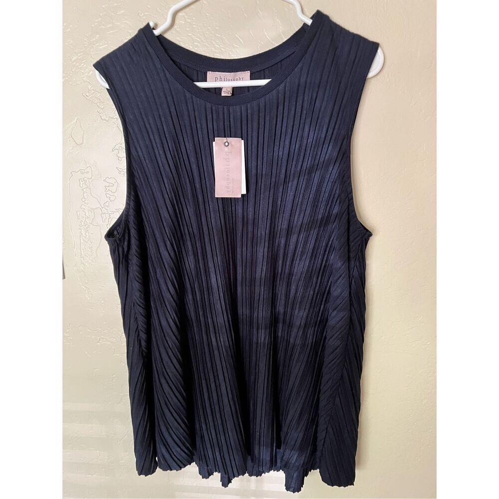 Navy Blue Tank Top Blouse by Philosophy